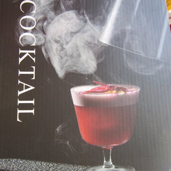 Smoking Cloche For Food Drinks With Wood Base, Cocktails Smoke Infuser Accessory - Picture 4 of 10